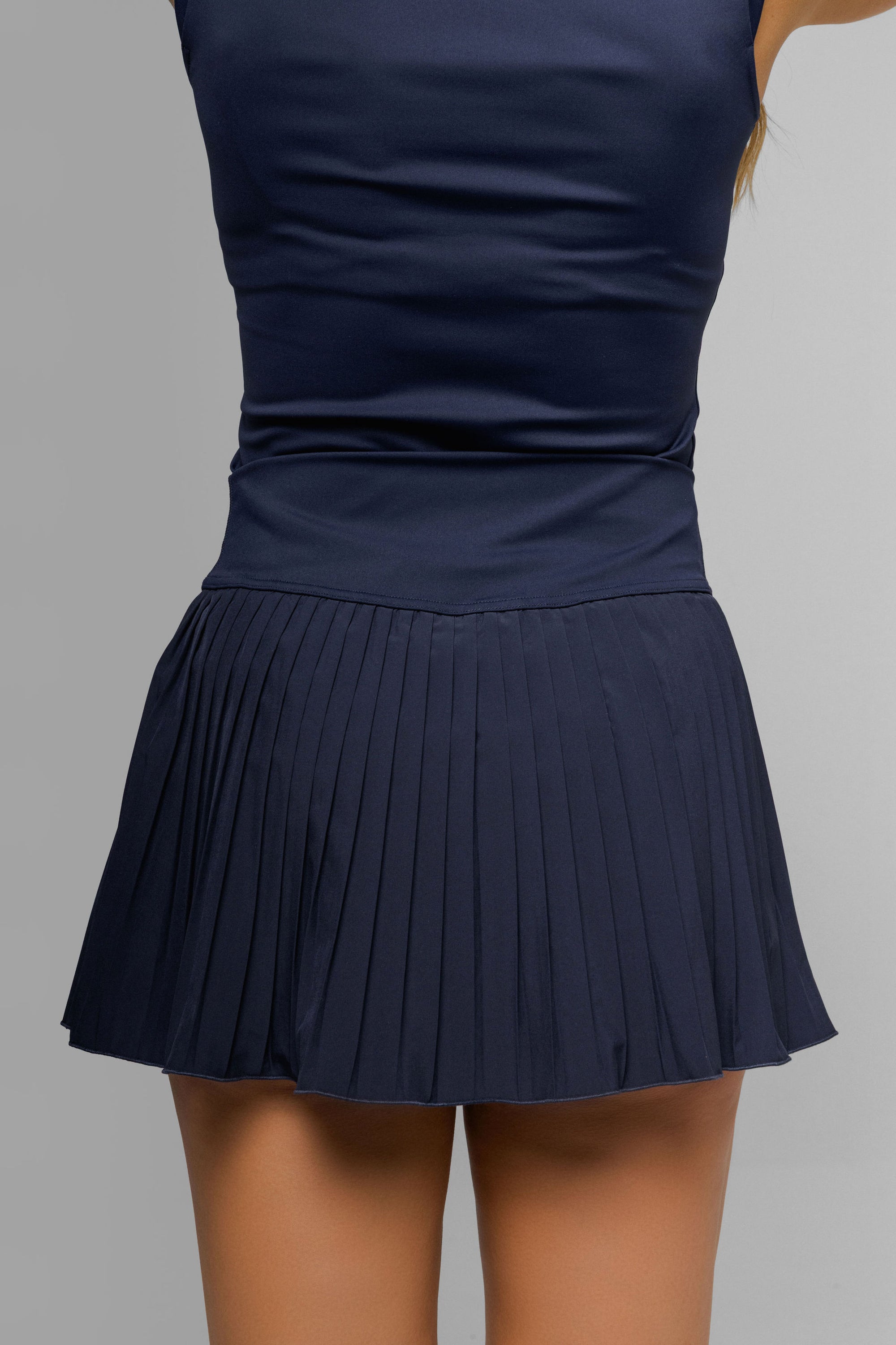 Nicole Navy Pleated Tennis Skirt