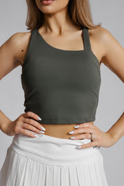 Blusa verde corta
